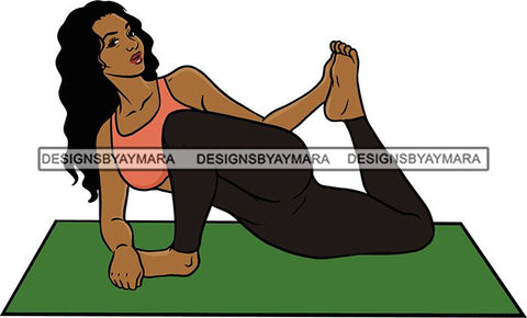 Woman Doing Yoga Meditation Wellness Meditate Relax Inhale Exhale Pose Position .SVG Cutting Files For Silhouette Cricut and More!