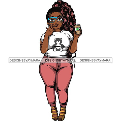 Lola Afro Beautiful Black Proud Woman Like Coffee .SVG Cutting Files For Silhouette and Cricut and More!