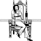Afro Queen Goddess Melanin Nubian Glamour .SVG Cutting Files For Silhouette and Cricut
