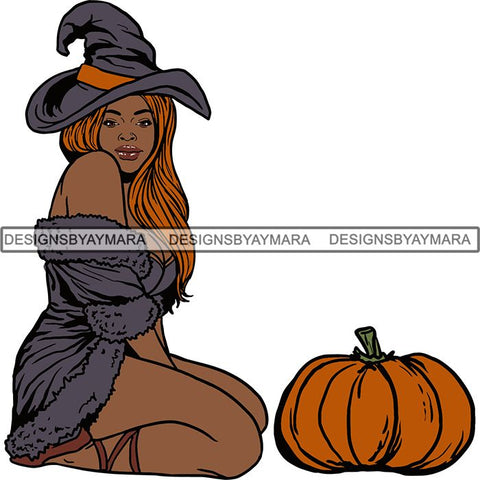 Afro Sexy Witches Halloween SVG Cutting Files For Silhouette Cricut and More