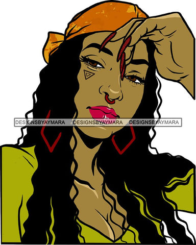 Ghetto Babe Street Girl Funky Girl Woman Face Urban Swag Hip Hop Girl .SVG Cutting Files For Silhouette Cricut and More!