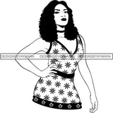 Afro Independent Successful Woman SVG Cutting Files For Silhouette Cricut and More