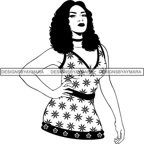 Afro Independent Successful Woman SVG Cutting Files For Silhouette Cricut and More