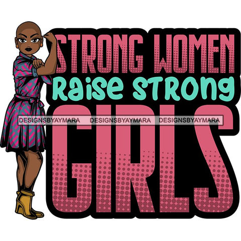 Afro Lola Strong Lady We can Do It Woman Power Flexing Arms Believe in Yourself Quotes .SVG Cutting Files For Silhouette and Cricut and More!