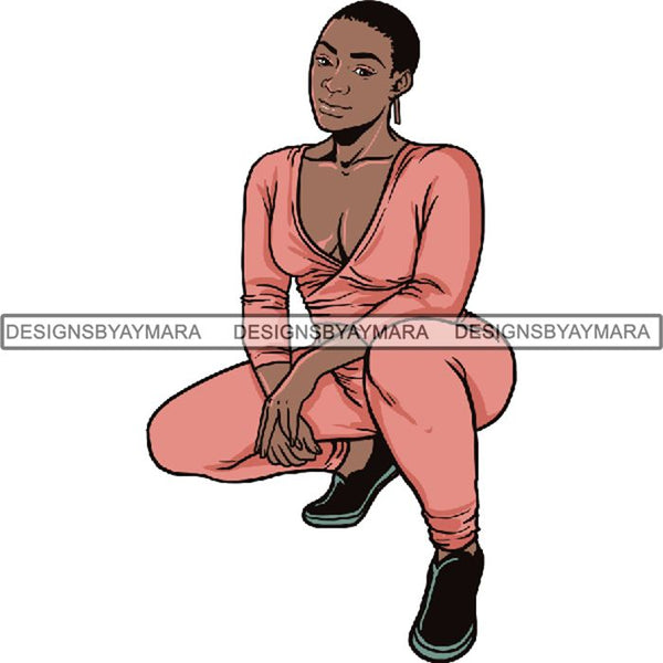 Melanin Bald Short Hairstyle Queen Goddess Nubian .SVG Cut Files For Silhouette and Cricut and Much More