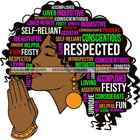 Afro Succesful Woman Hair Quotes Black Lives Matter Proud Roots Nubian Melanin SVG Cut Files