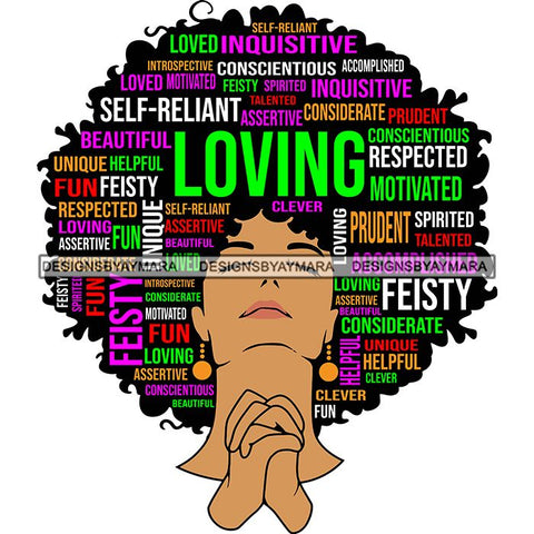 Afro Succesful Woman Hair Quotes Black Lives Matter Proud Roots Nubian Melanin SVG Cut Files