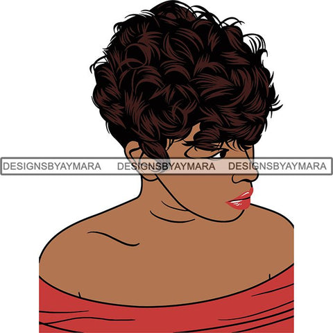 Afro Latin Woman SVG Curly Hairstyle Cutting Files For Silhouette Cricut and More