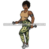 Lola Afro Beautiful Black Proud Woman Working Out .SVG Cutting Files For Silhouette and Cricut and More!