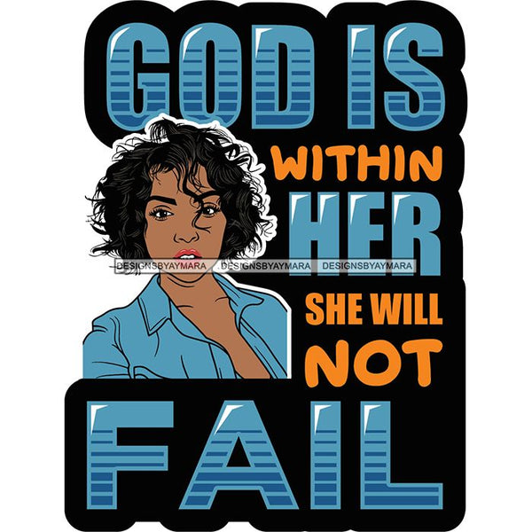 Afro Woman God Lord Life Quotes SVG Cutting Files For Silhouette and Cricut and More!