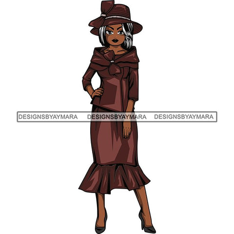 Afro Classy Lola Church Lady Glamour .SVG Clipart Vector Cutting Files For Circuit Silhouette Cricut and More!