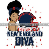 New England Diva Football Team SVG Cutting Files For Silhouette Cricut and More