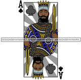 Ace King Man Royalty Blackjack Casino Card Game Attractive Black Man Bearded Hipster Male Guy Hombre Macho Manly SVG Files For Cutting