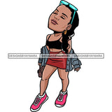 Fashion Woman Model Posing Summer Outfit Vogue Goddess Glamour Trendy Clothing Vector SVG Cutting Files