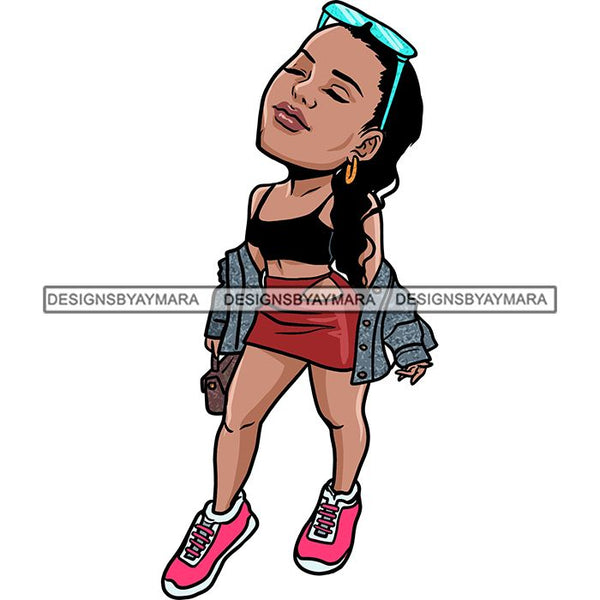 Fashion Woman Model Posing Summer Outfit Vogue Goddess Glamour Trendy Clothing Vector SVG Cutting Files