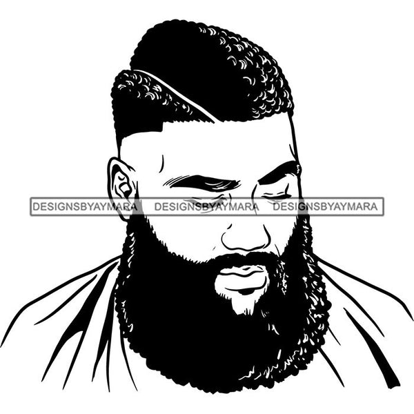 Attractive Man Bearded Hipster Model Fashion Male Guy Stylish Mustache Close-up Sexy Macho Manly SVG Files For Cutting