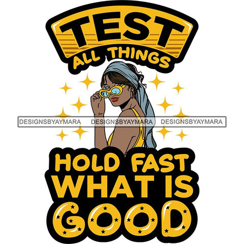 Afro Black Proud Woman Lord God Quotes SVG Cutting Files For Silhouette Cricut and More