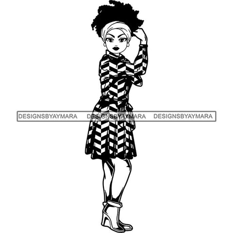Afro Strong Classy Lola Flexing Believe in Yourself .SVG Cutting Files For Silhouette and Cricut and More!