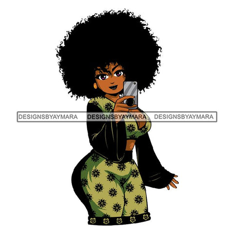 Afro African Lady Pretty Face Goddess Glamour Fashion Vector SVG Cutting Files