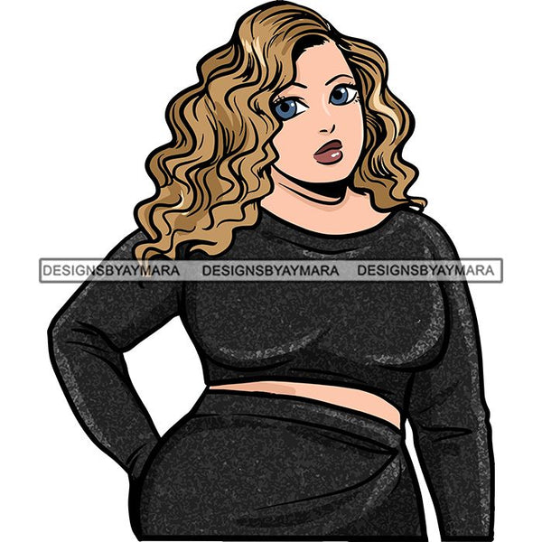 Attractive BBW Nubian Melanin Popping Beautiful African American Big Woman SVG Cutting Files