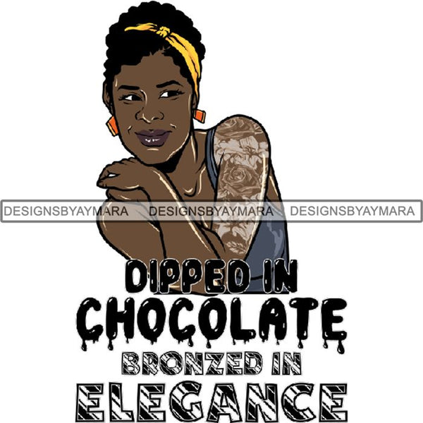 Afro Woman Tattoo Sexy Melanin Nubian Goddess PNG Files For Print Not For Cutting