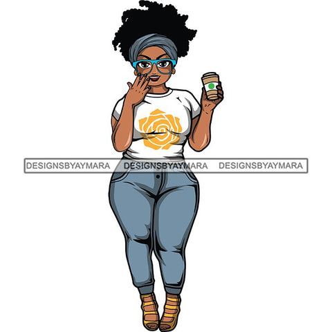 Lola Afro Beautiful Black Proud Woman Like Coffee .SVG Cutting Files For Silhouette and Cricut and More!