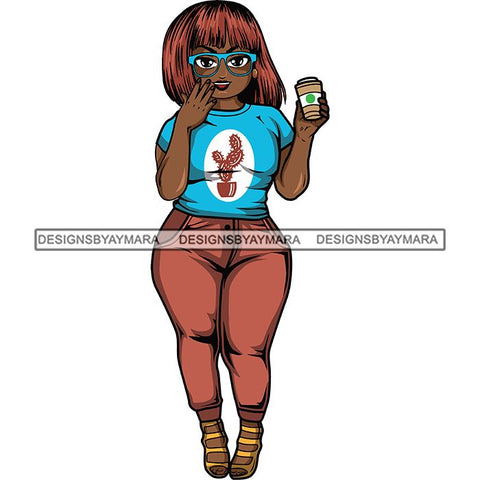 Lola Afro Beautiful Black Proud Woman Like Coffee .SVG Cutting Files For Silhouette and Cricut and More!