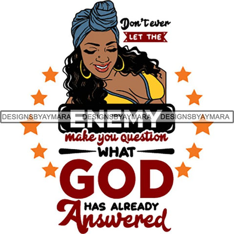 Black Proud Woman God Blessings Life Quotes SVG Files For Cutting and More