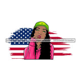USA Country Afro Diva Proud Roots Pretty Woman Fashion .SVG Cutting Files For Silhouette and Cricut and More!