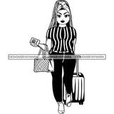 Lola Travel Vacation Getaway Black Proud Woman Traveling .SVG Cutting Files For Silhouette and Cricut and More!