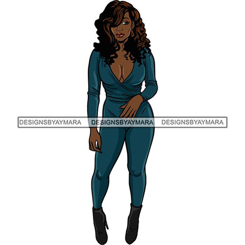 Fashion Diva Glamour Afro Classy Sexy Lady SVG PNG JPG Vector Files For Cutting and More