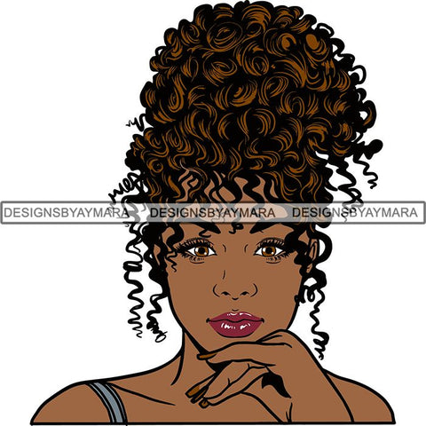 Afro Woman Nubian Melanin Popping Unique Design SVG Cutting Files For Silhouette Cricut and More