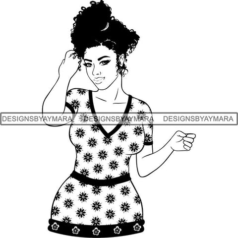 Afro Lady Black Goddess Melanin Dark Latina Morena SVG Files For Cutting and More!