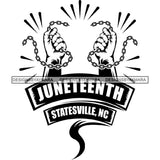 June 19 Juneteenth Emancipation Freedom Holiday African American History  SVG PNG JPG Vector Cutting Files