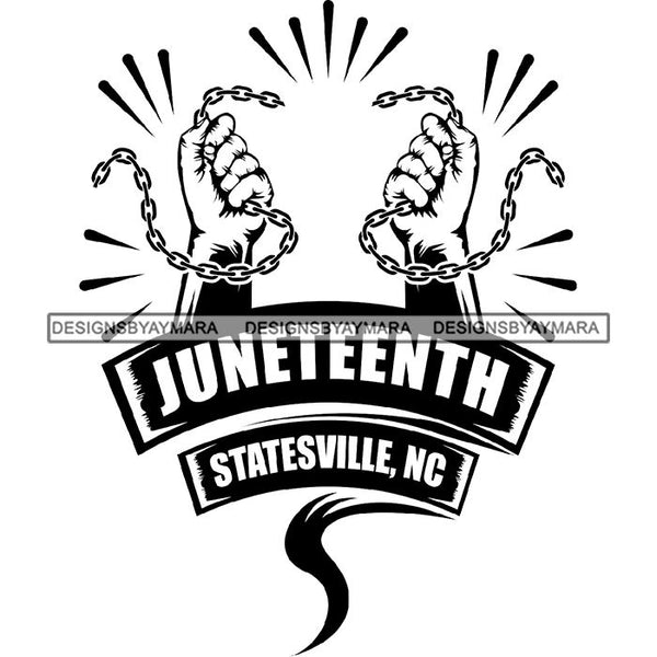 June 19 Juneteenth Emancipation Freedom Holiday African American History  SVG PNG JPG Vector Cutting Files