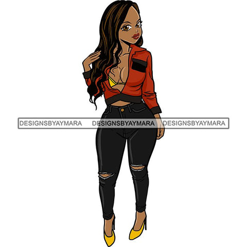 Afro Thick Thigh Big Eyes Woman Sassy Exotic Curvy Goddess .SVG Cutting Files For Silhouette and Cricut and More!