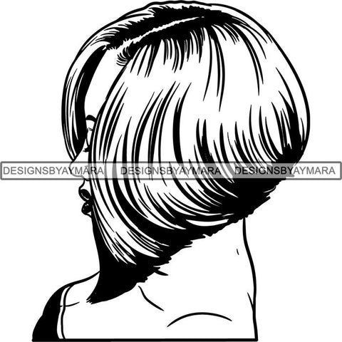 Beautiful Afro Woman Unique Designs In Black and White SVG Cutting Files For Silhouette Cricut and More