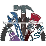 Wrench Hammer Screwdriver Repair Fix Handyman Hardware Tool Work  SVG Cutting Files