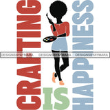 Afro Craft Lady SVG Cutting Files For Silhouette Cricut and More