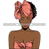 Beautiful Woman Turban Head Wrap Hairstyle SVG Files For Cutting and More!