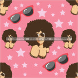 Fashion Lady Seamless Pattern Abstract Decorative Background Vector Designs SVG Files For Cutting and More!