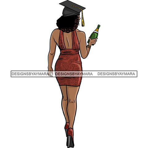 Graduation Achievement Hard Work Diploma Success Robe Cap Certificate College SVG Cutting Files