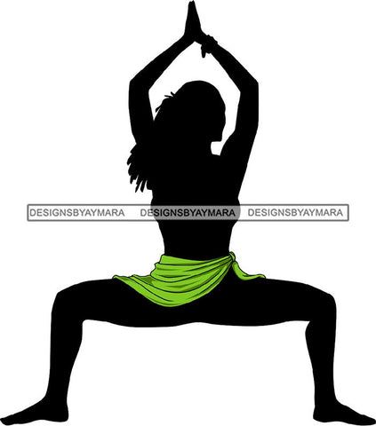 Afro Woman Silhouette Doing Yoga Meditating Relax Meditate .SVG Cutting Files For Silhouette Cricut and More!