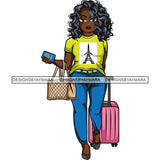 Lola Travel Vacation Getaway Black Proud Woman Traveling .SVG Cutting Files For Silhouette and Cricut and More!