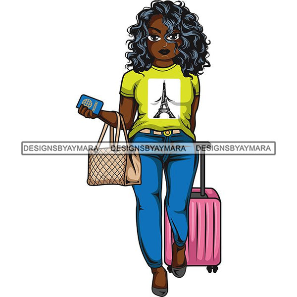Lola Travel Vacation Getaway Black Proud Woman Traveling .SVG Cutting Files For Silhouette and Cricut and More!