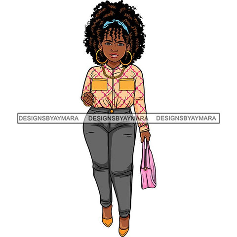 Afro Lola Classy Fashion Lady Glamour Businesswoman .SVG Cutting Files For Silhouette Cricut and More!