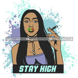 420 Cannabis Pot Head Weed Leaf Grass Marijuana Joint Blunt Stoned High Life SVG Cutting Files
