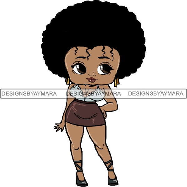 Afro Sexy Queen Betty SVG Cutting Files For Cricut and Silhouette