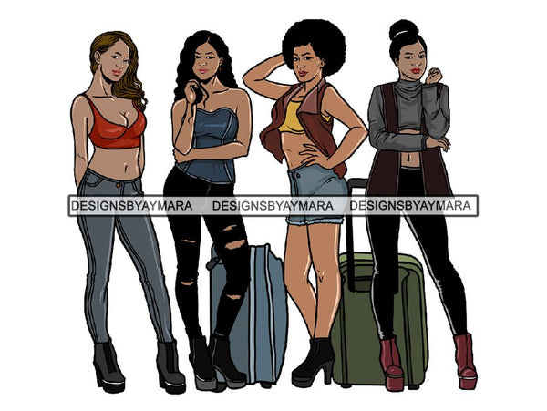 Ladies Trip Flight Getaway PNG Files For Print Not For Cutting