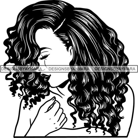 Afro Melanin Popping Nubian Queen SVG Cutting Files For Silhouette Cricut and More